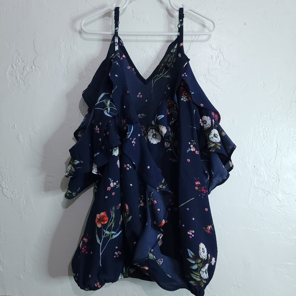 MOA MOA Floral Off Shoulder Top